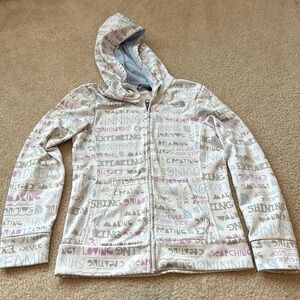 North face zip up hooded jacket